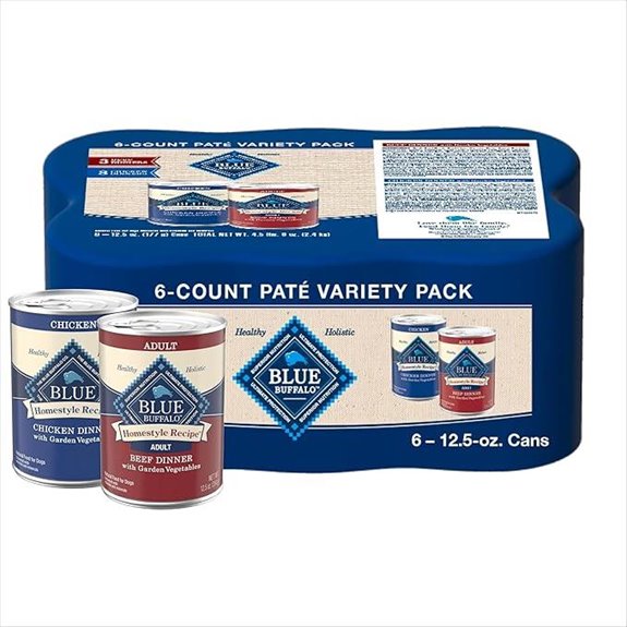 Blue Buffalo Homestyle Wet Dog Food Variety Pack (6 Cans)
