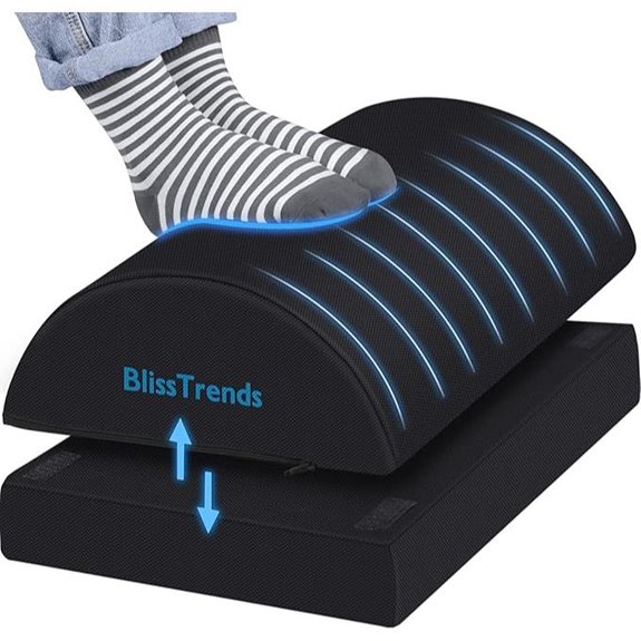BlissTrends Adjustable Under-Desk Foot Rest for Pain Relief