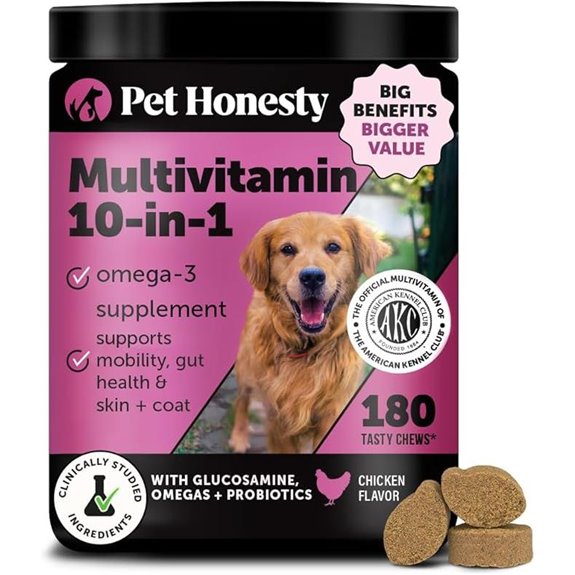 10-in-1 Dog Multivitamin with Omega Fish Oil (180 ct)
