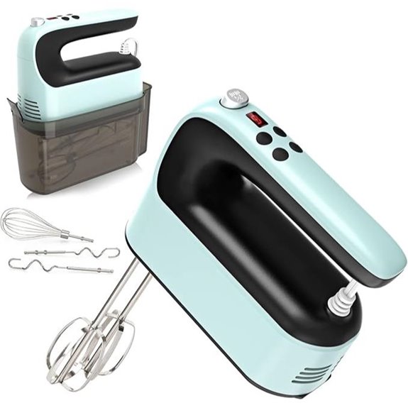9-Speed Digital Hand Mixer with Case 400W Ice Blue