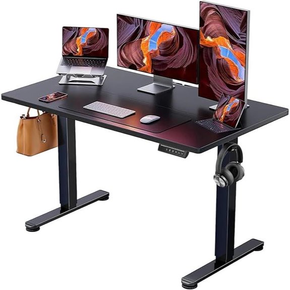 ErGear Height Adjustable Electric Standing Desk (Black)