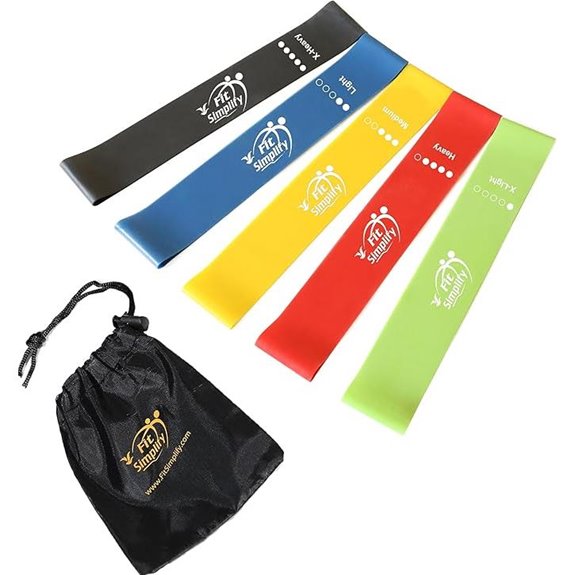 Fit Simplify Resistance Bands Set of 5 with Bag