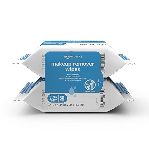Amazon Basics Makeup Remover Wipes (Fragrance-Free)