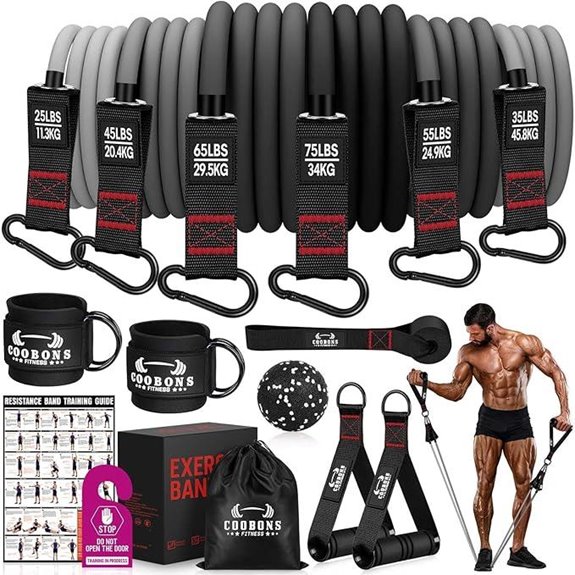 Heavy Resistance Bands with Handles – 300LBS Set
