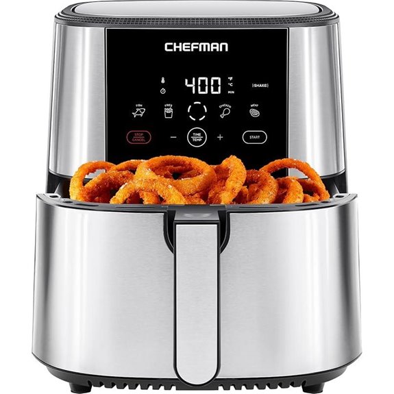 Chefman TurboFry Touch Air Fryer 8-Qt Stainless Steel
