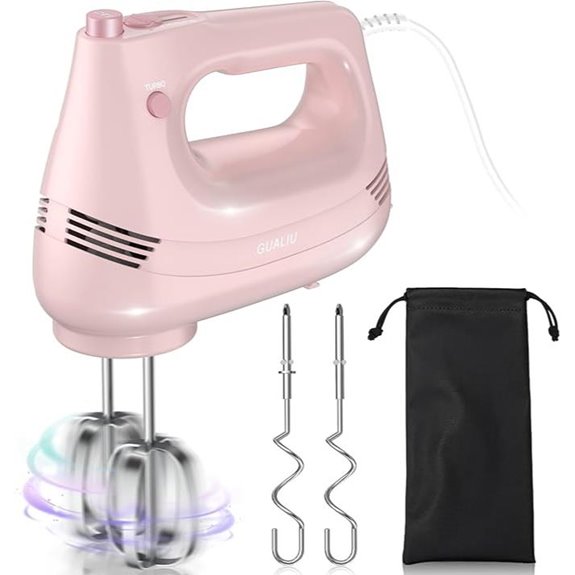 Electric Hand Mixer with Attachments and Storage Bag