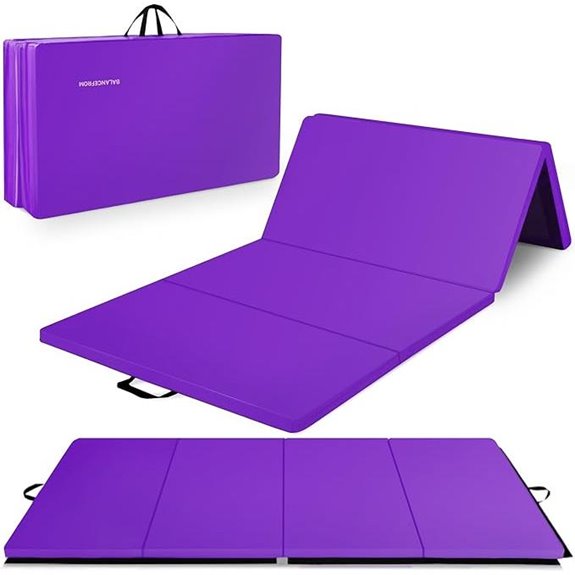 BalanceFrom 4-Panel Gymnastics Mat with Carry Handles