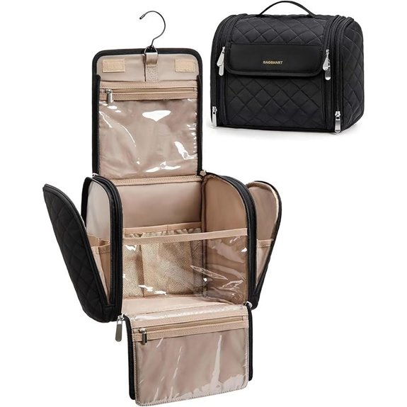BAGSMART Hanging Makeup Bag – Portable Travel Organizer