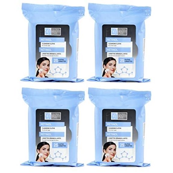 Retinol Makeup Cleansing Cloth Wipes 4-pk (100 Wipes) (Regular)