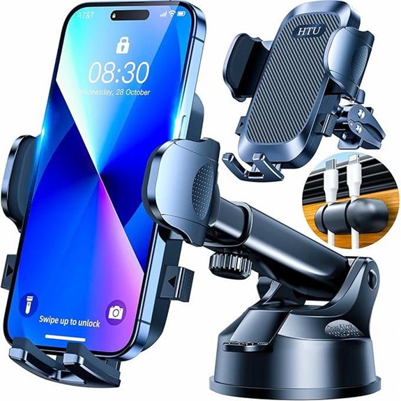 HTU 2026 Upgraded Car Phone Holder with Safety Certs