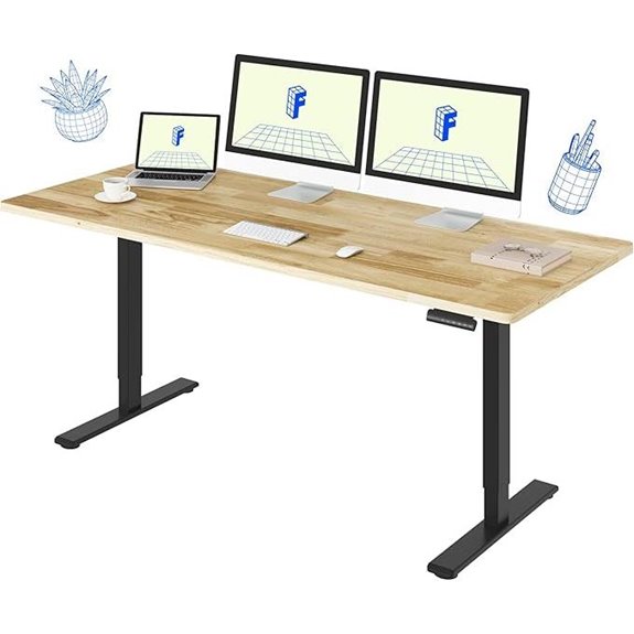 FLEXISPOT E3 Solid Wood Adjustable Standing Desk