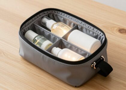 stylish travel toiletry organization