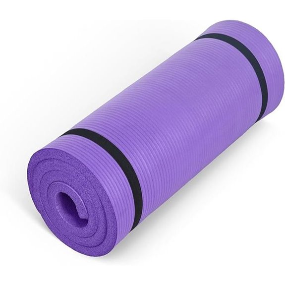 CAP Barbell Yoga Mat with Strap 1-Inch Thick