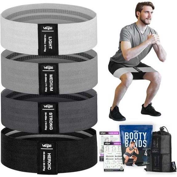 Resistance Bands for Working Out — 4 Booty Bands Set