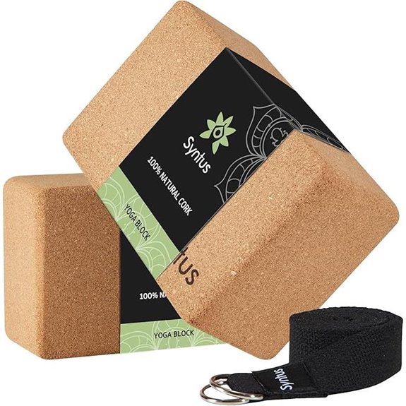 Syntus Yoga Block & Strap Set 9x6x4 8ft D-Ring Strap