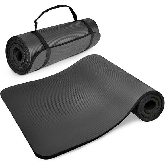 BalanceFrom 1-Inch Yoga Mat with Carry Strap